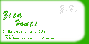 zita honti business card